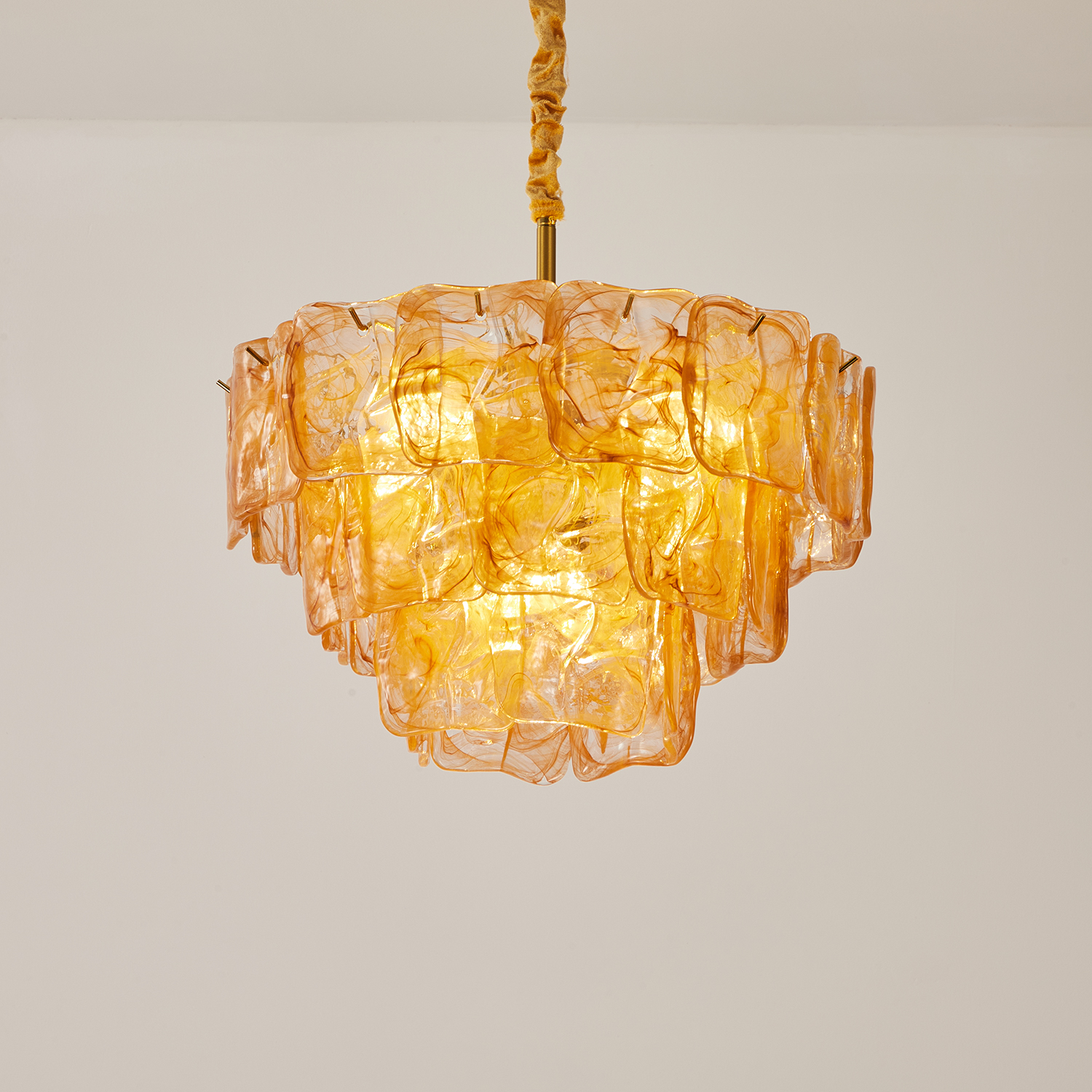 Venezia Murano Ruffle Glass Chandelier