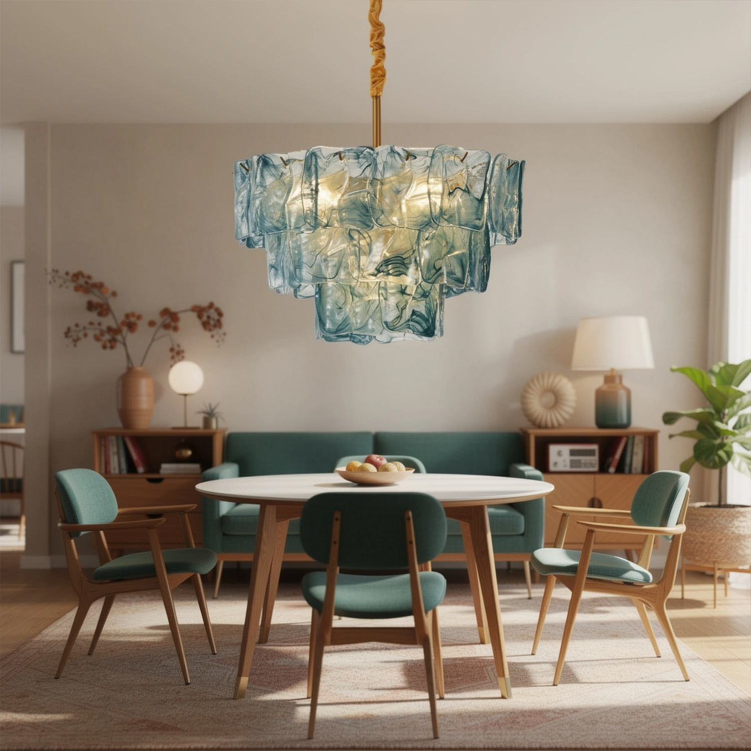 Venezia Murano Ruffle Glass Chandelier