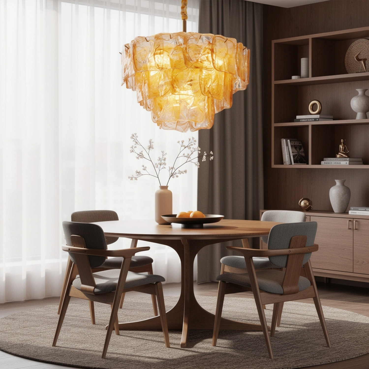 Venezia Murano Ruffle Glass Chandelier