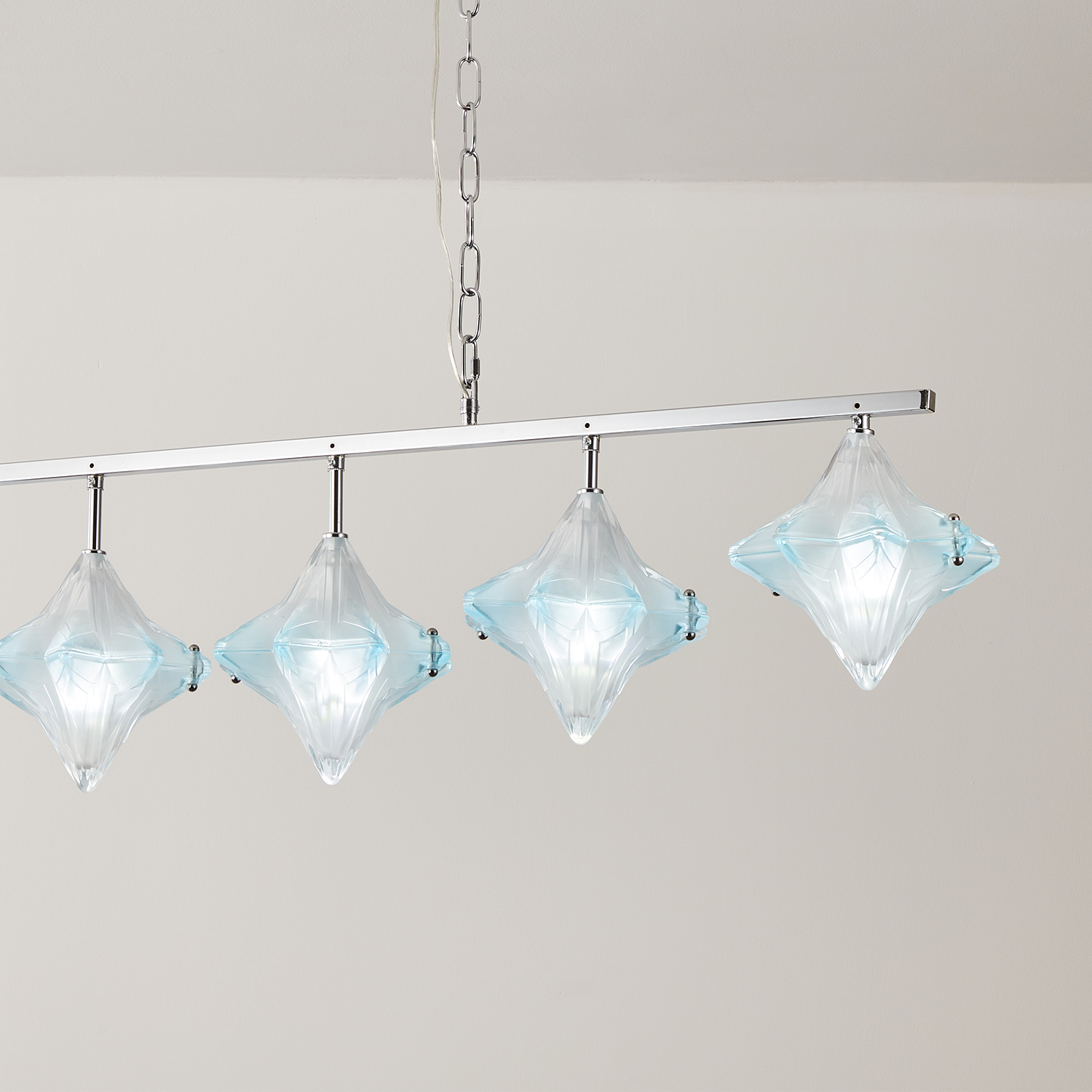 Vintage Italian Style Blue Starburst Liner Pendant