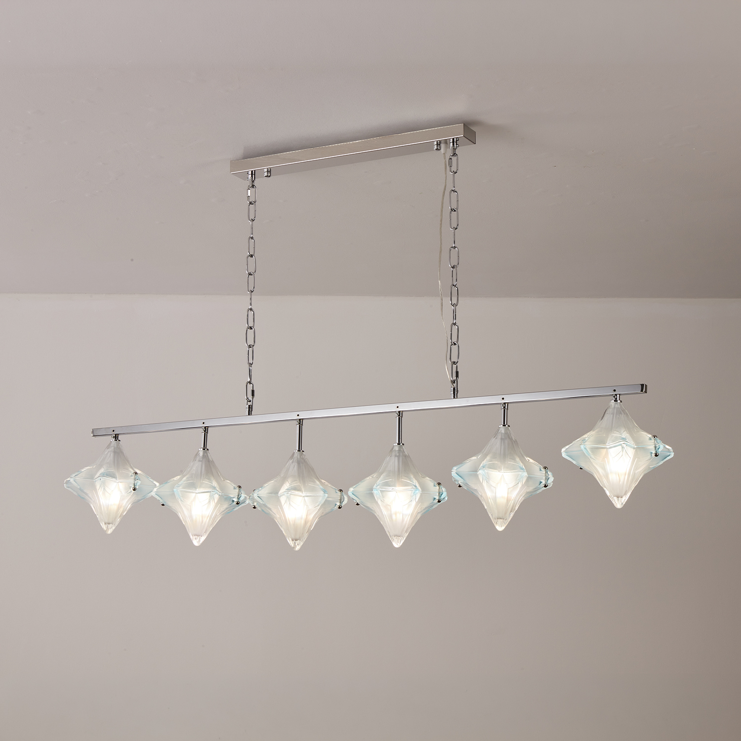 Vintage Italian Style Blue Starburst Liner Pendant