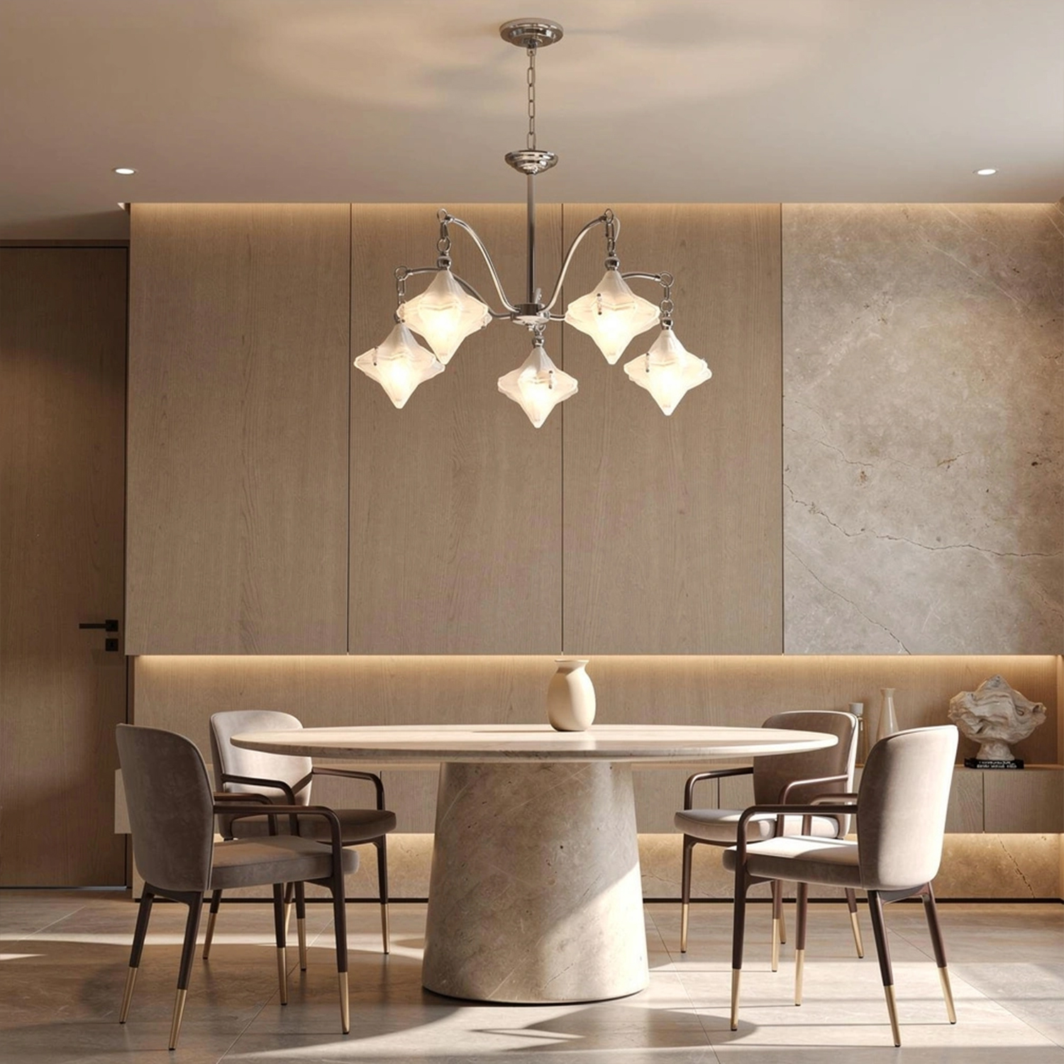 Vintage Italian Style Starburst Chandelier