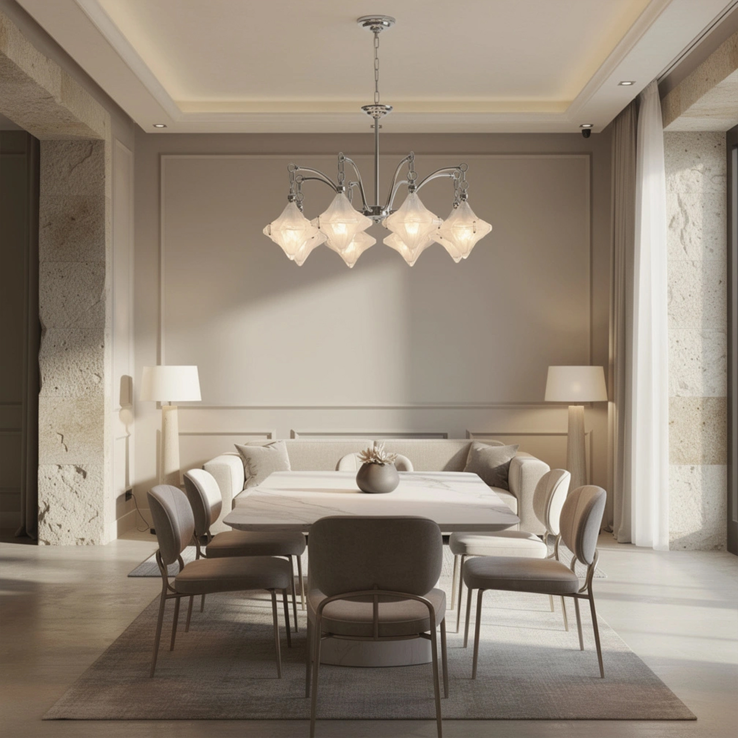 Vintage Italian Style Starburst Chandelier