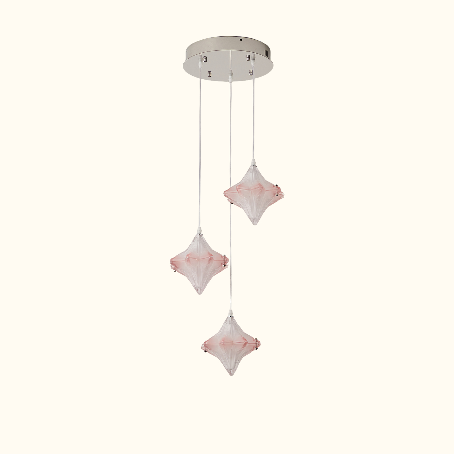 Vintage Italian Style Starburst Liner Pendant 3-Shade