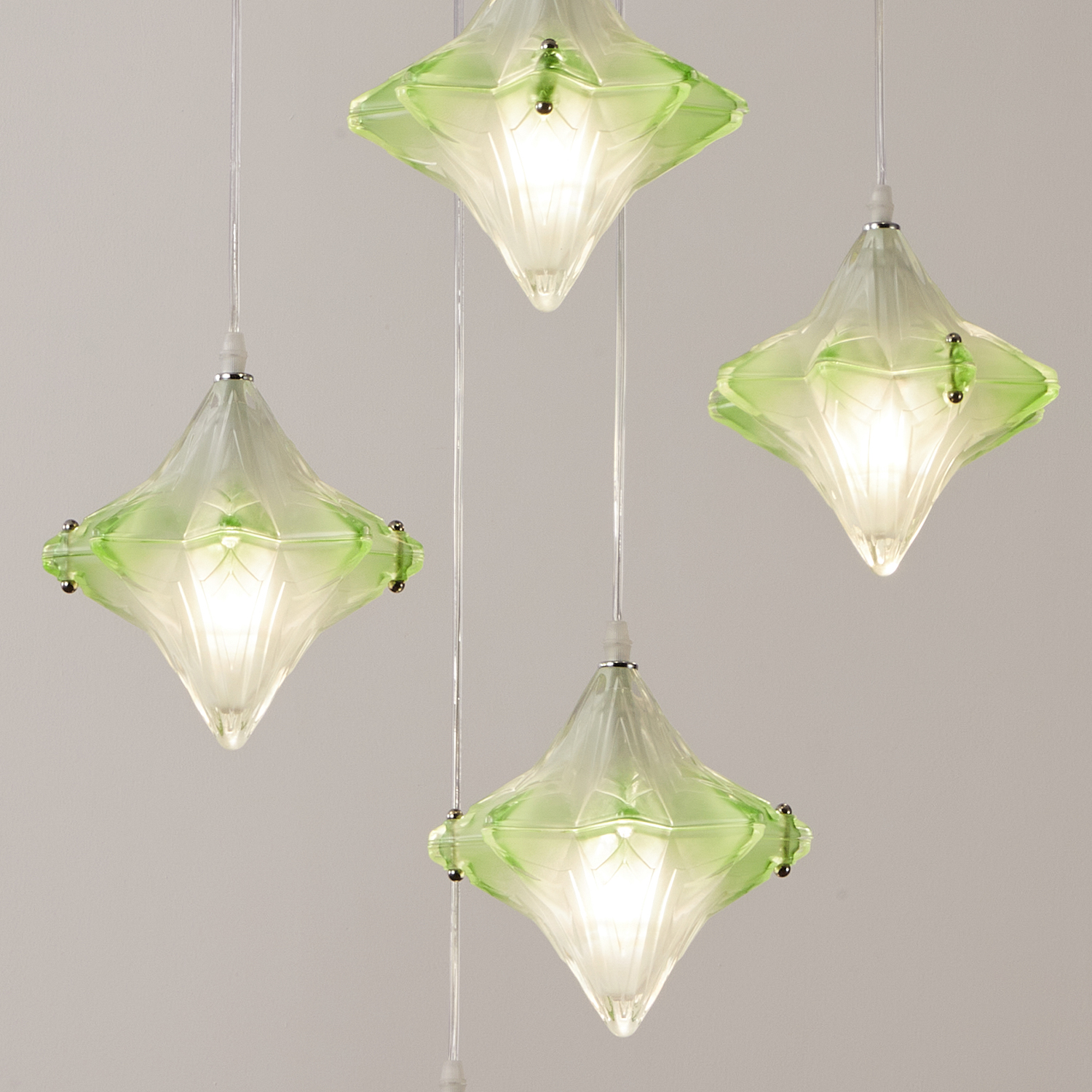 Vintage Italian Style Starburst Liner Pendant 6-Shade