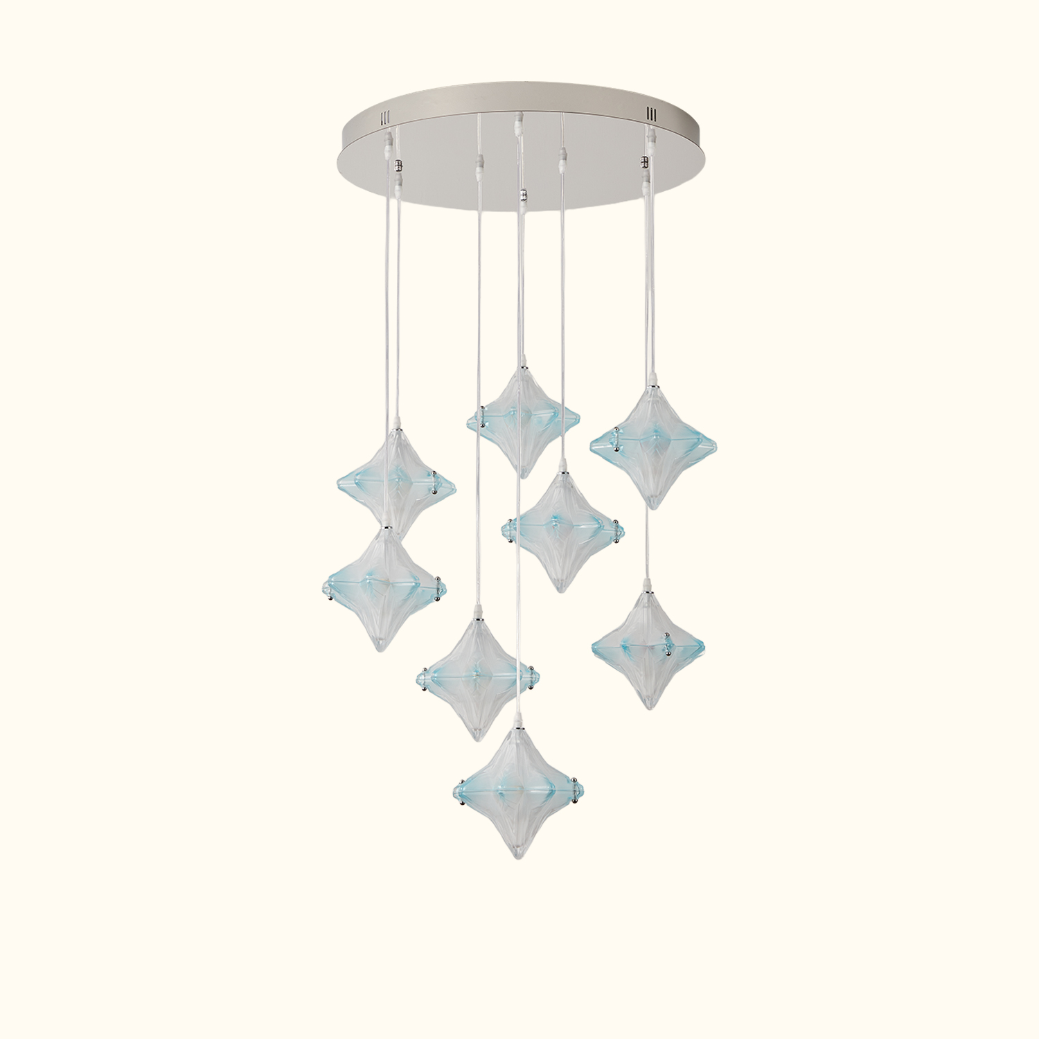 Vintage Italian Style Starburst Liner Pendant 8-Shade