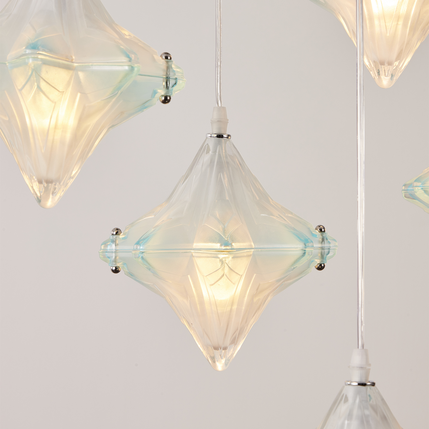 Vintage Italian Style Starburst Liner Pendant 8-Shade