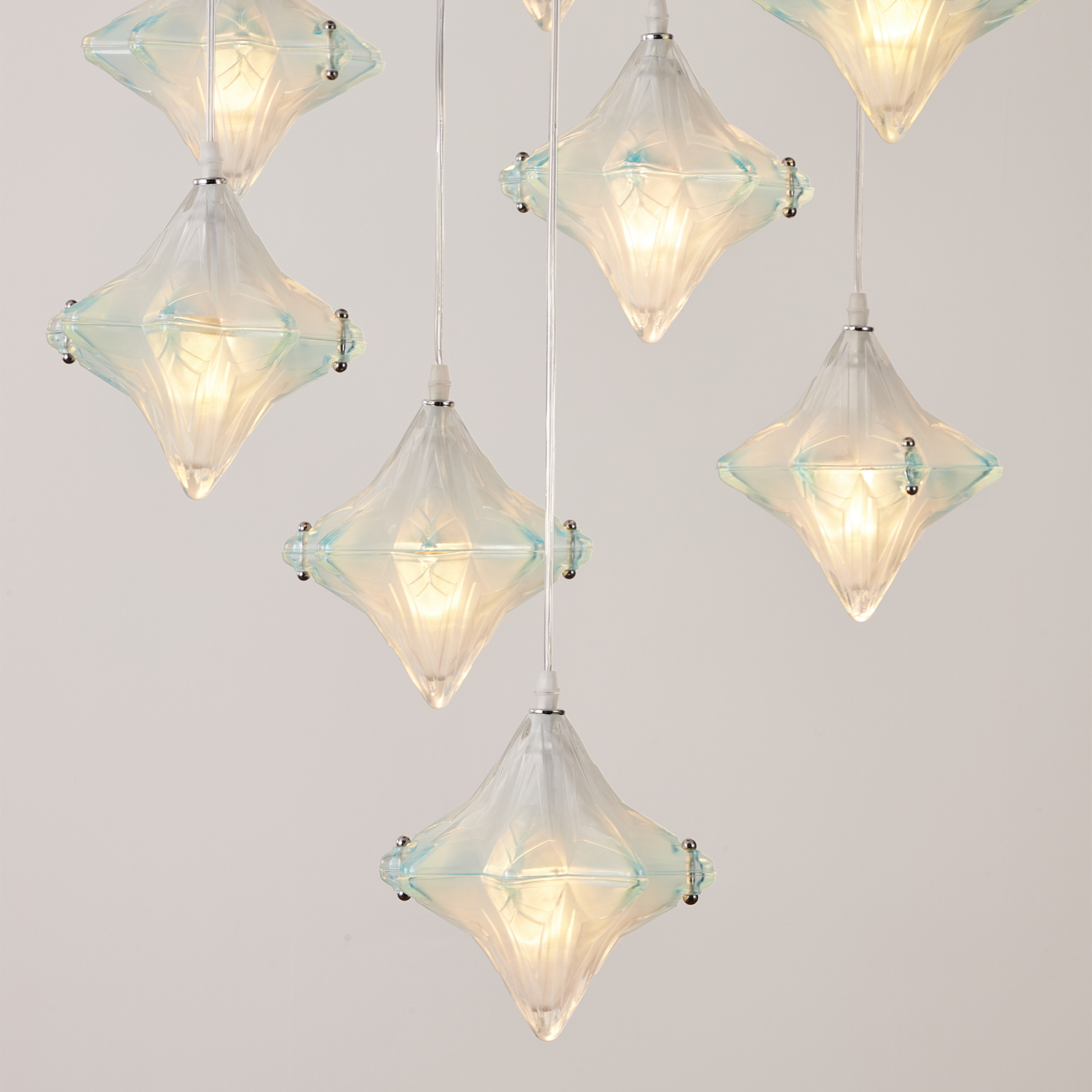 Vintage Italian Style Starburst Liner Pendant 8-Shade