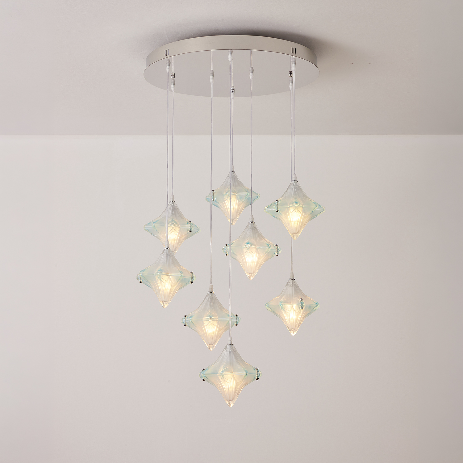 Vintage Italian Style Starburst Liner Pendant 8-Shade