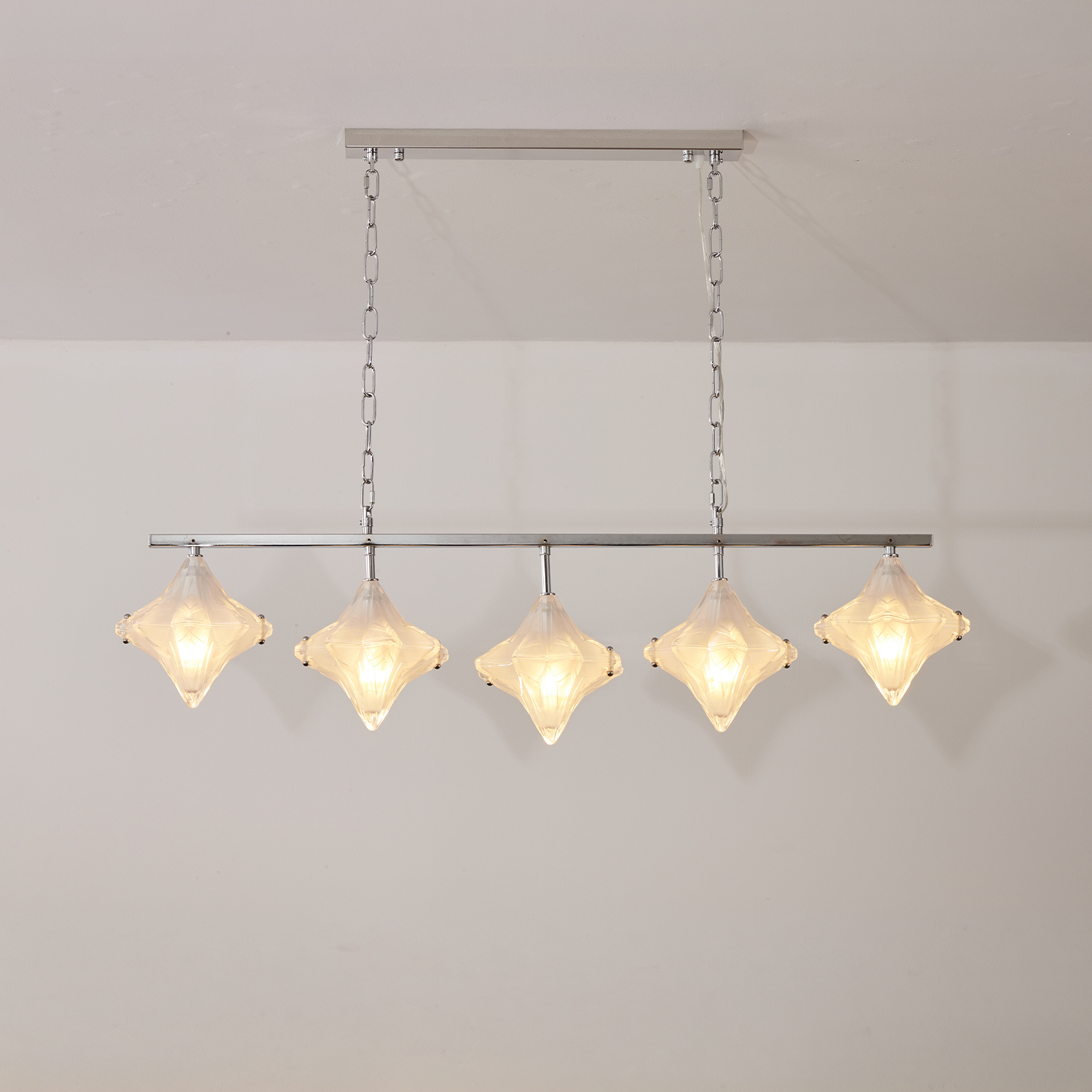 Vintage Italian Style White Starburst Liner Pendant