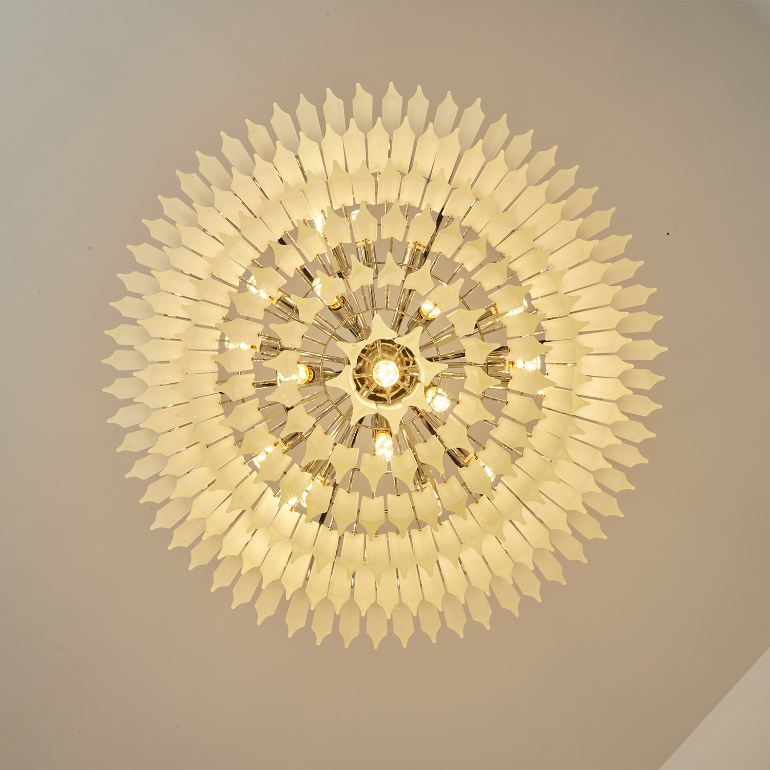White Crystal Cascade Waterfall Chandelier