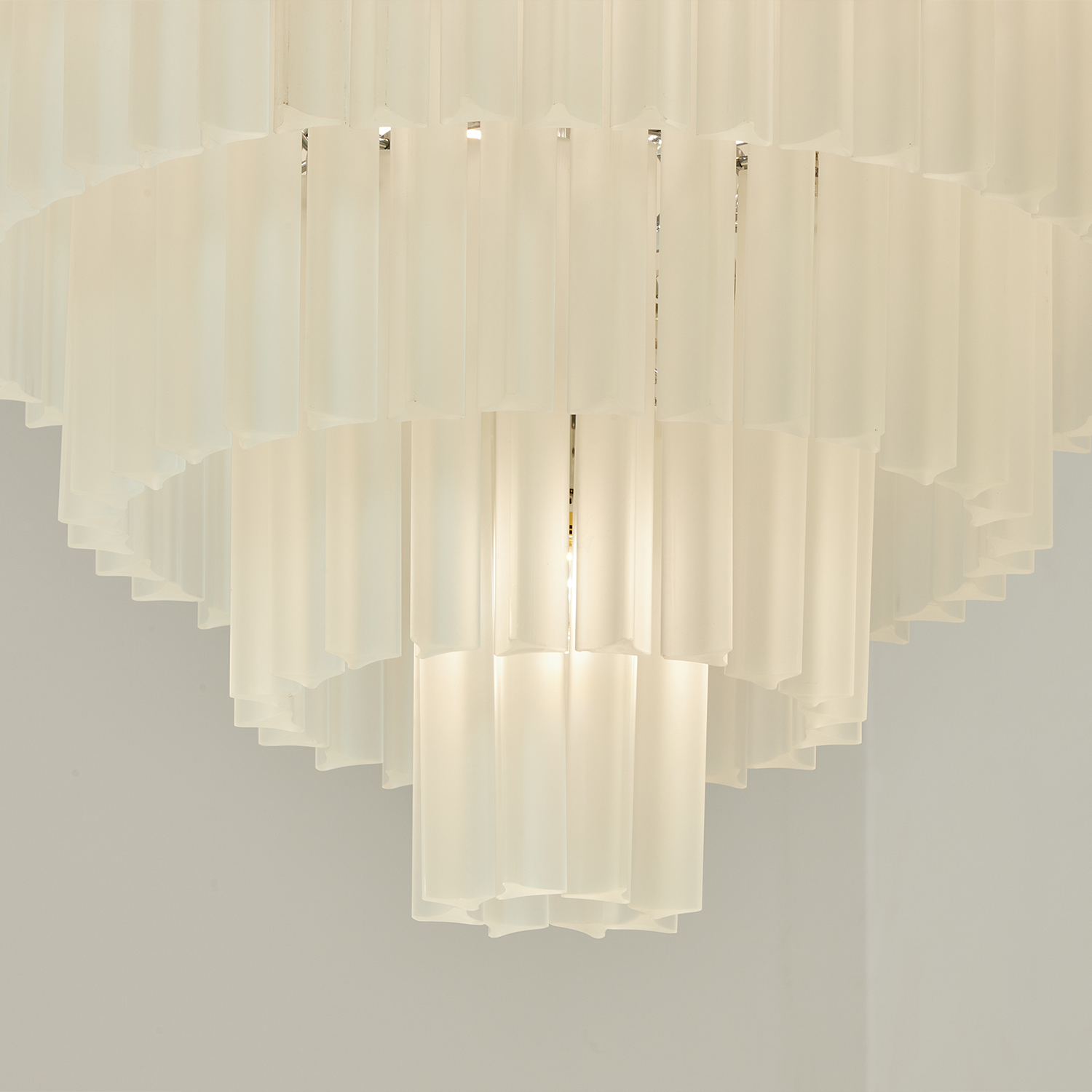 White Crystal Cascade Waterfall Chandelier
