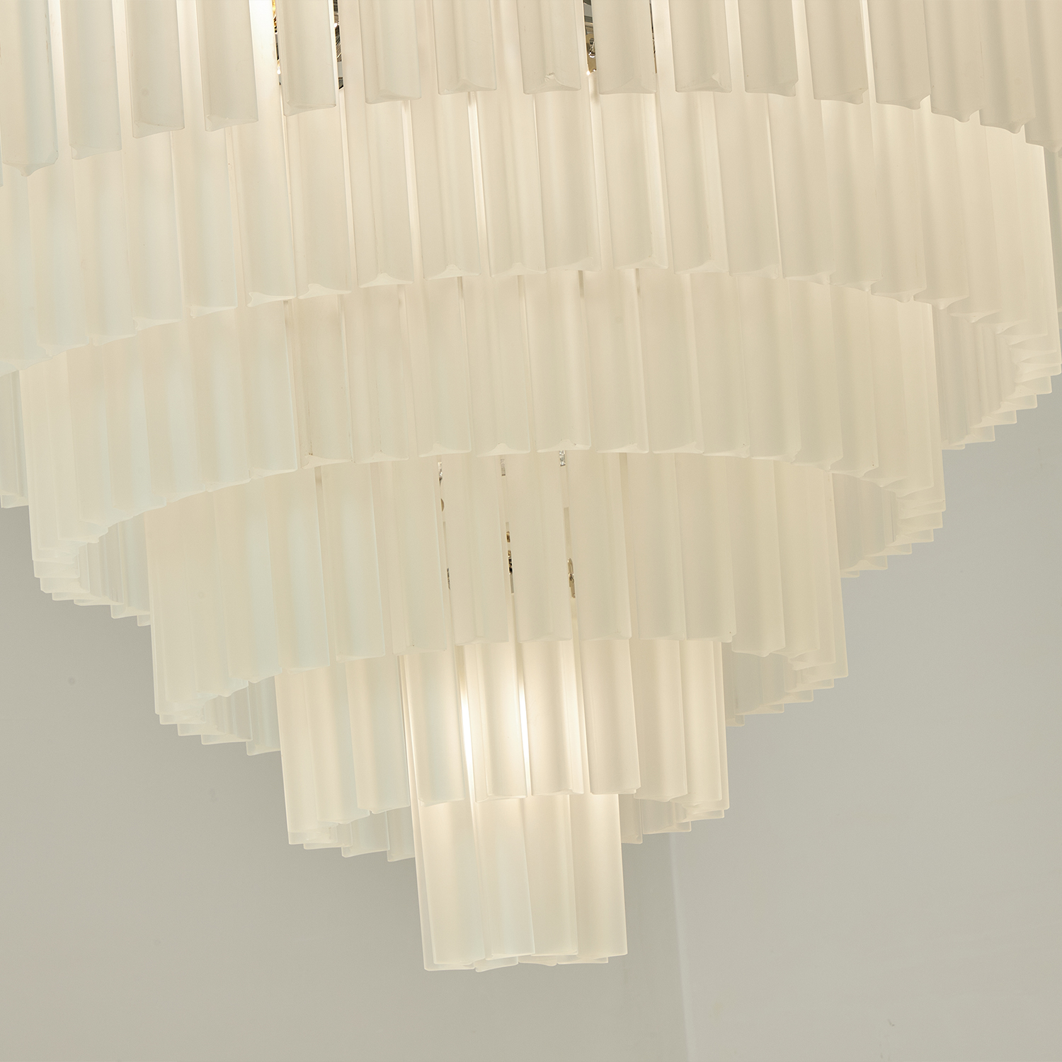 White Crystal Cascade Waterfall Chandelier