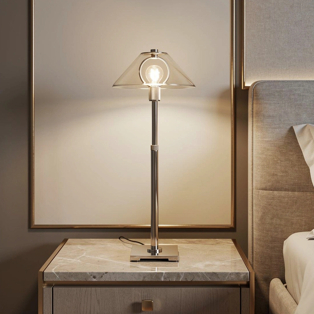 Utilitaire Glass Shade Table Lamp