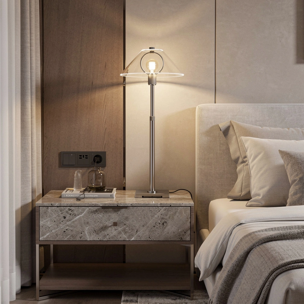 Utilitaire Glass Shade Table Lamp