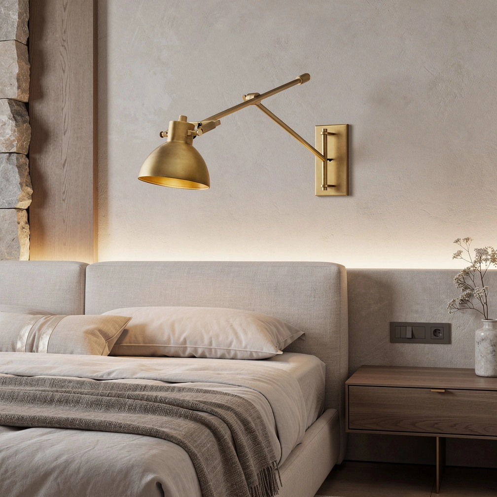 Machinist Swing-Arm Task Sconce