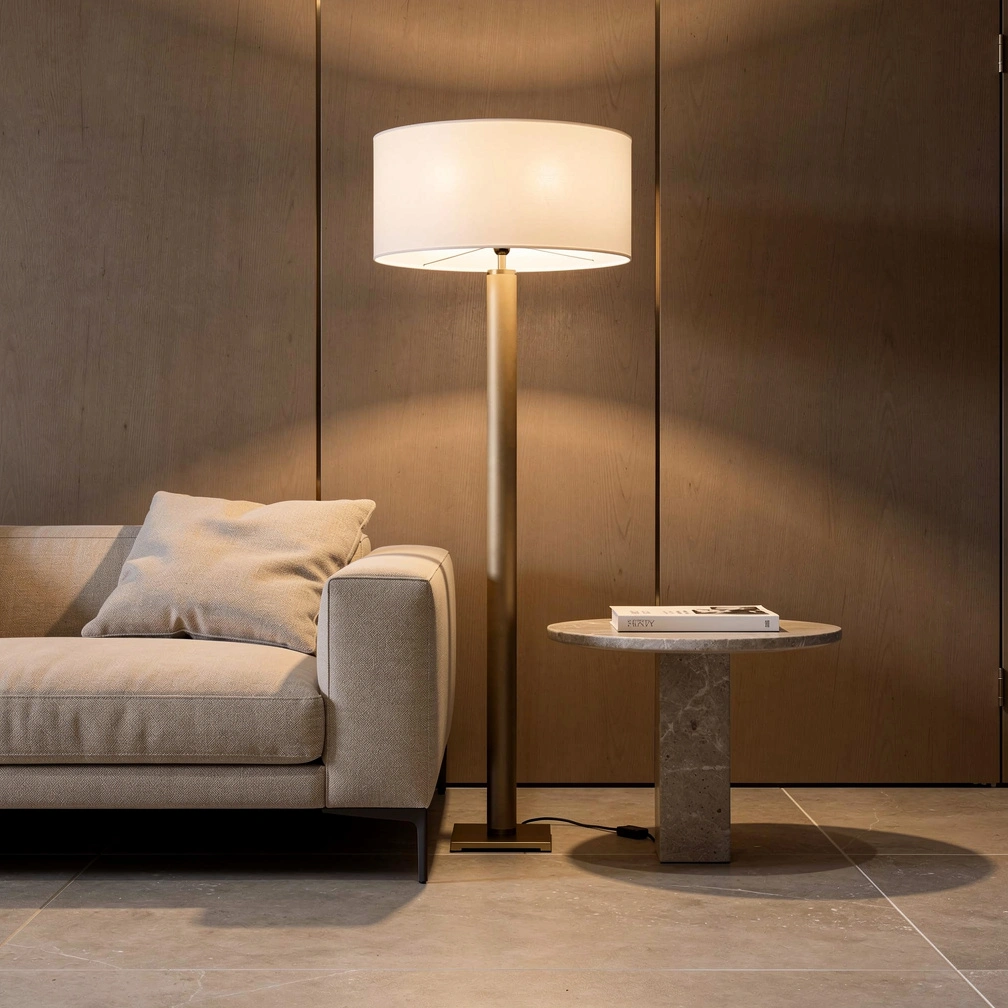 Cylindrical Column Floor Lamp