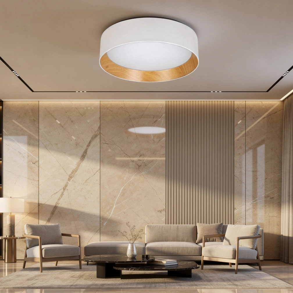 Duo Wood Ceiling Light