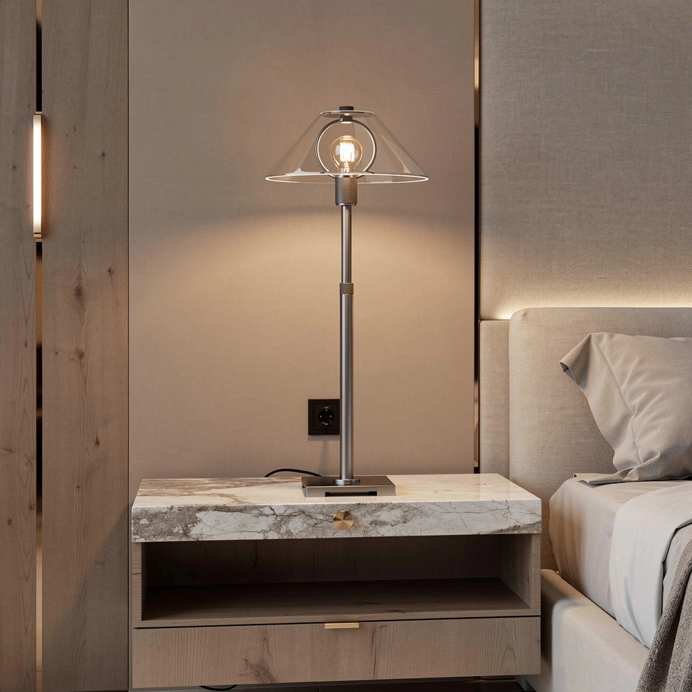Utilitaire Glass Shade Table Lamp