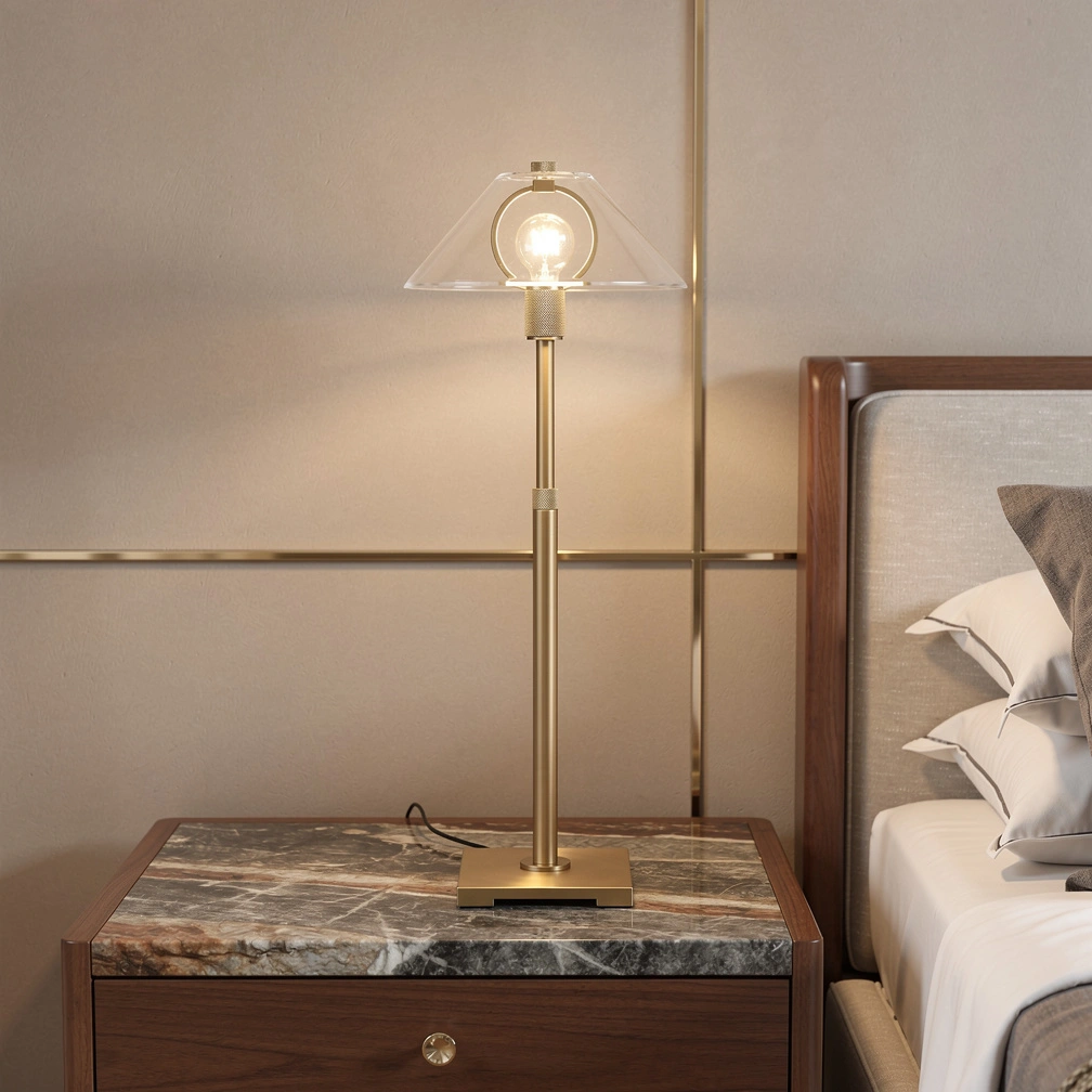 Utilitaire Glass Shade Table Lamp
