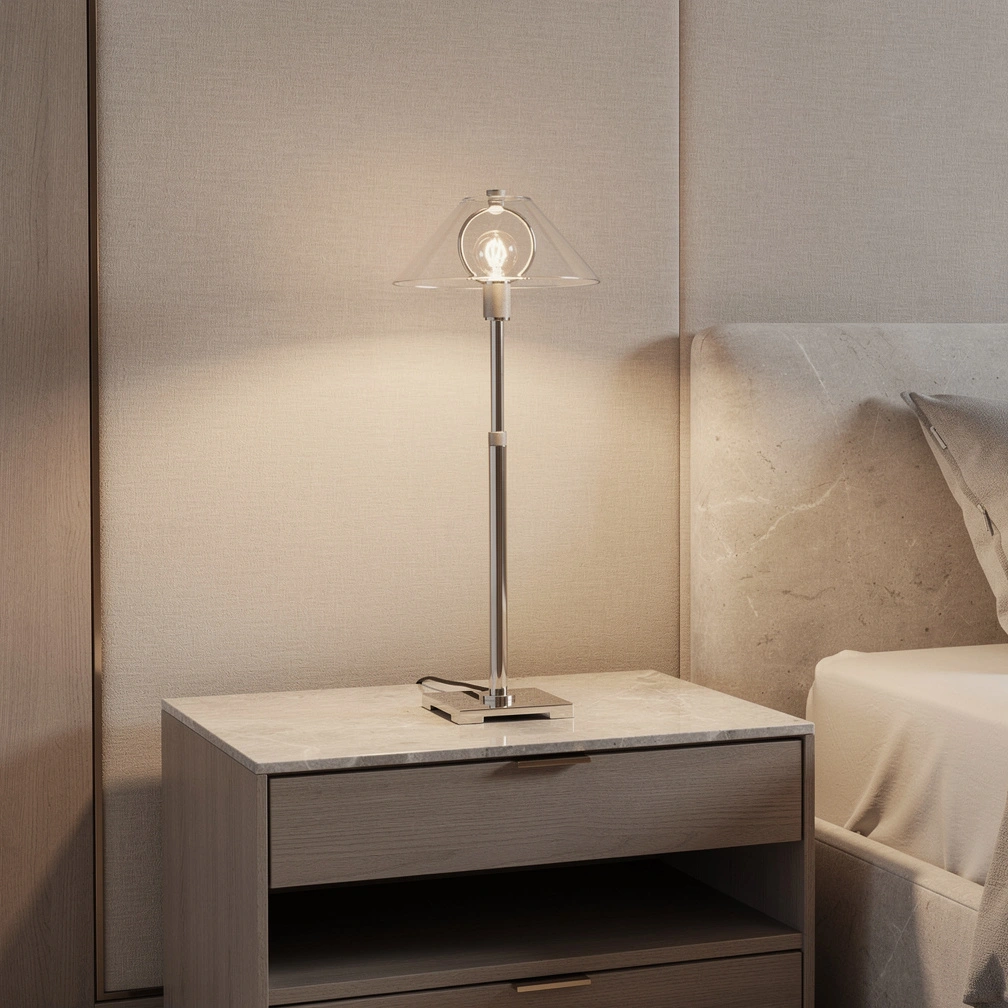 Utilitaire Glass Shade Table Lamp