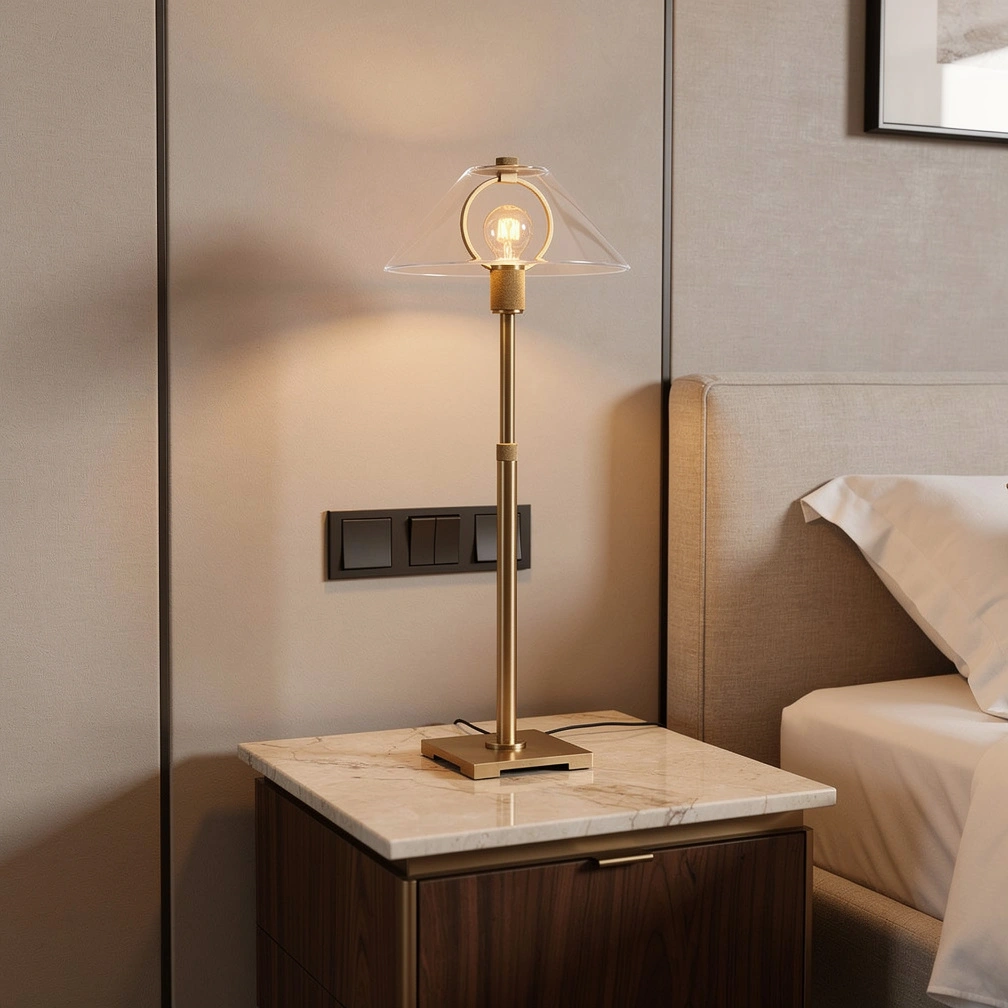 Utilitaire Glass Shade Table Lamp