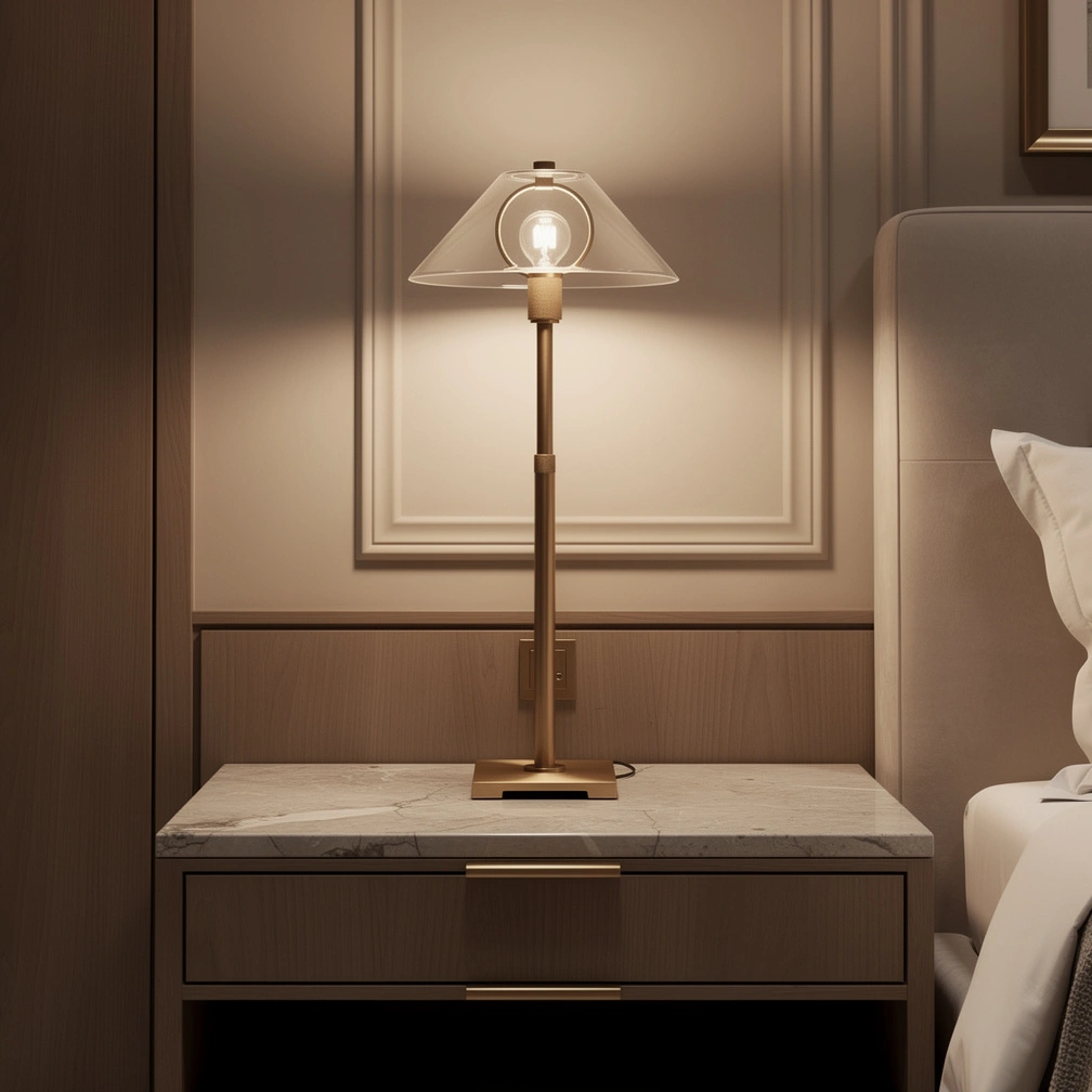 Utilitaire Glass Shade Table Lamp