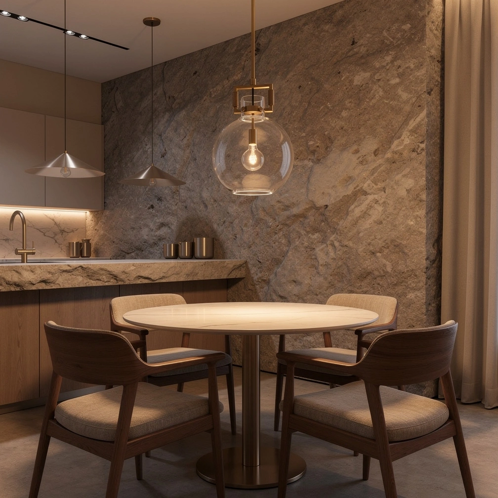Machinist Glass Globe Pendant Light