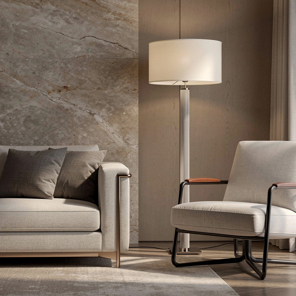 Cylindrical Column Floor Lamp