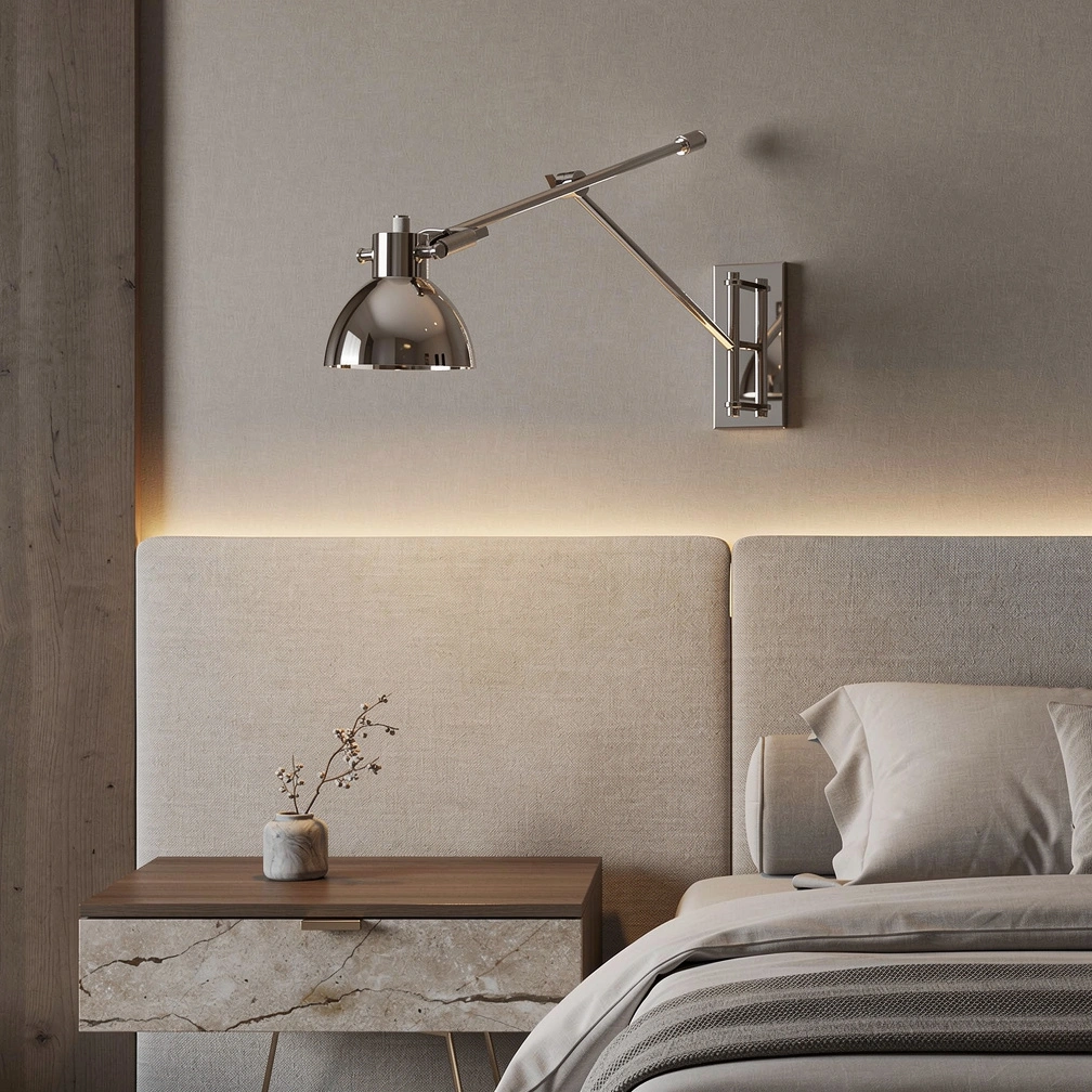 Machinist Swing-Arm Task Sconce