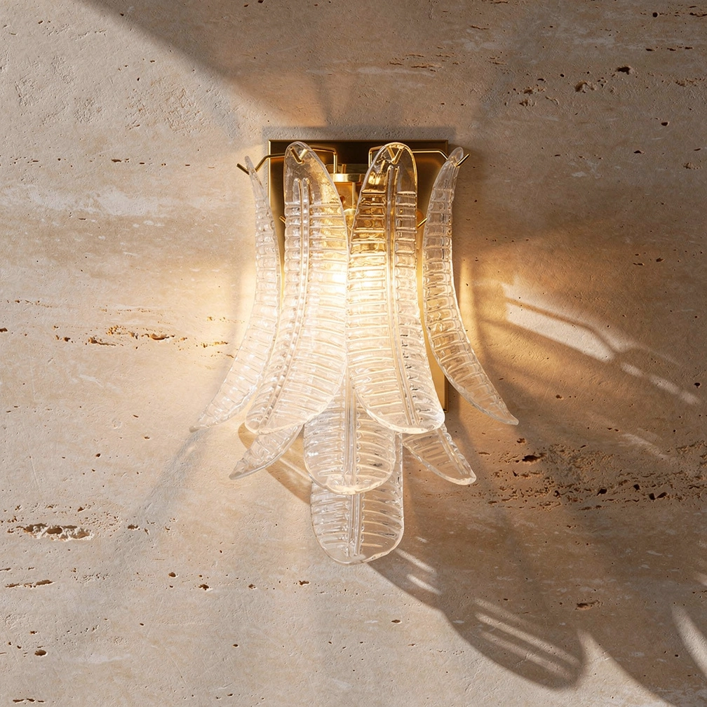 Murano glass Leaves Wall Lamp