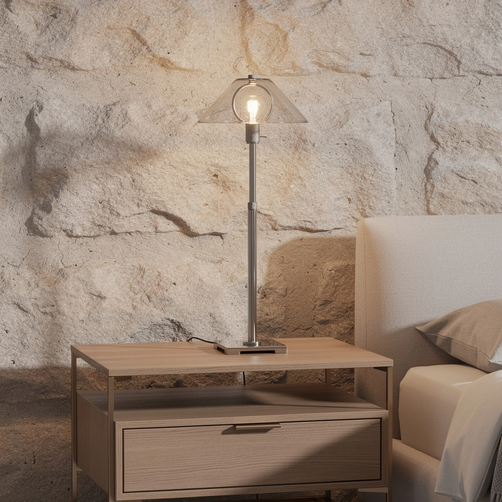 Utilitaire Glass Shade Table Lamp