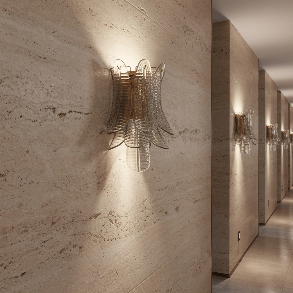 Murano glass Leaves Wall Lamp