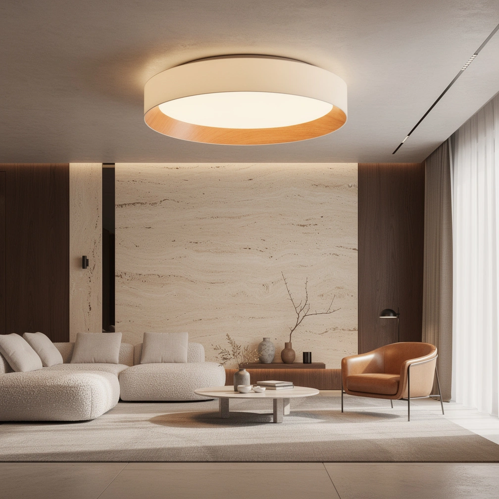 Duo Wood Ceiling Light