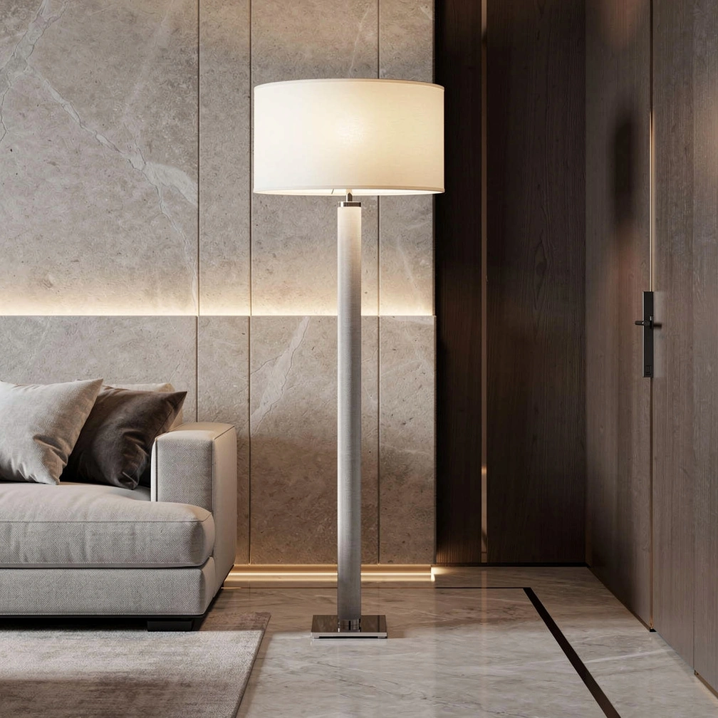 Cylindrical Column Floor Lamp