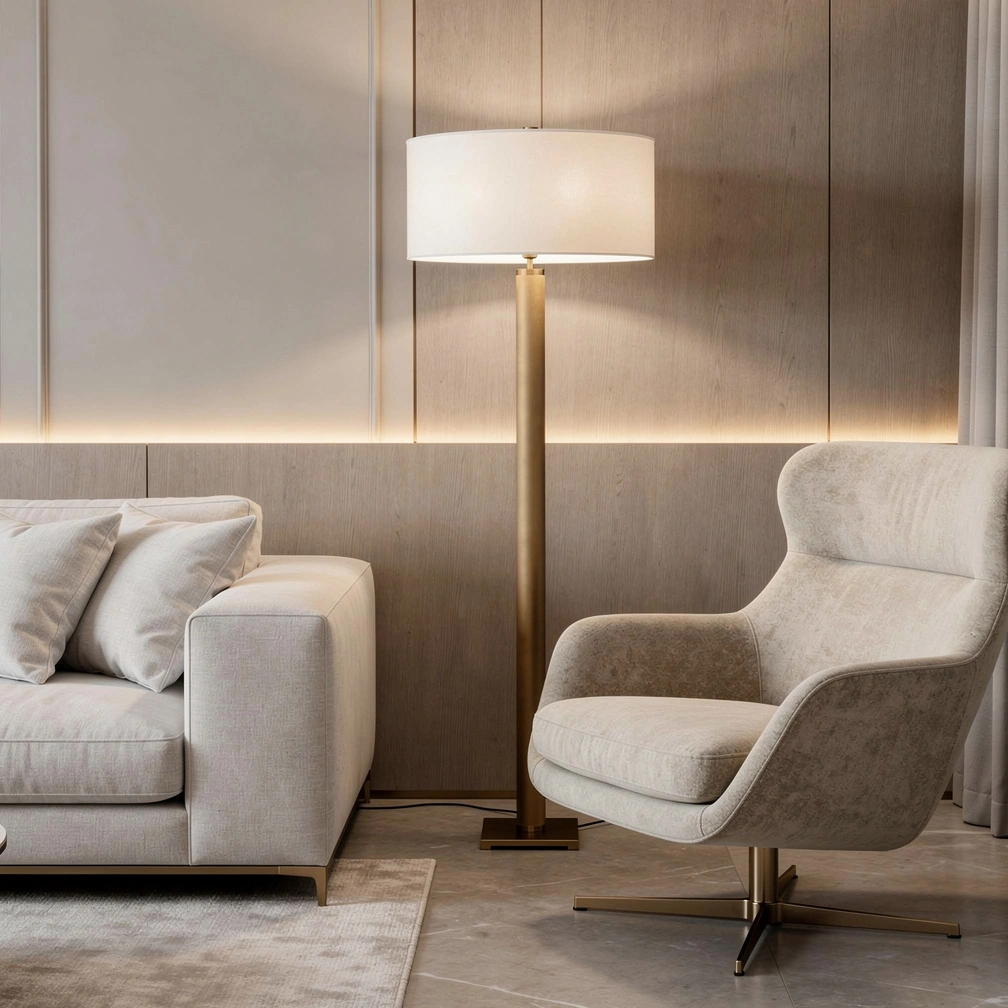 Cylindrical Column Floor Lamp