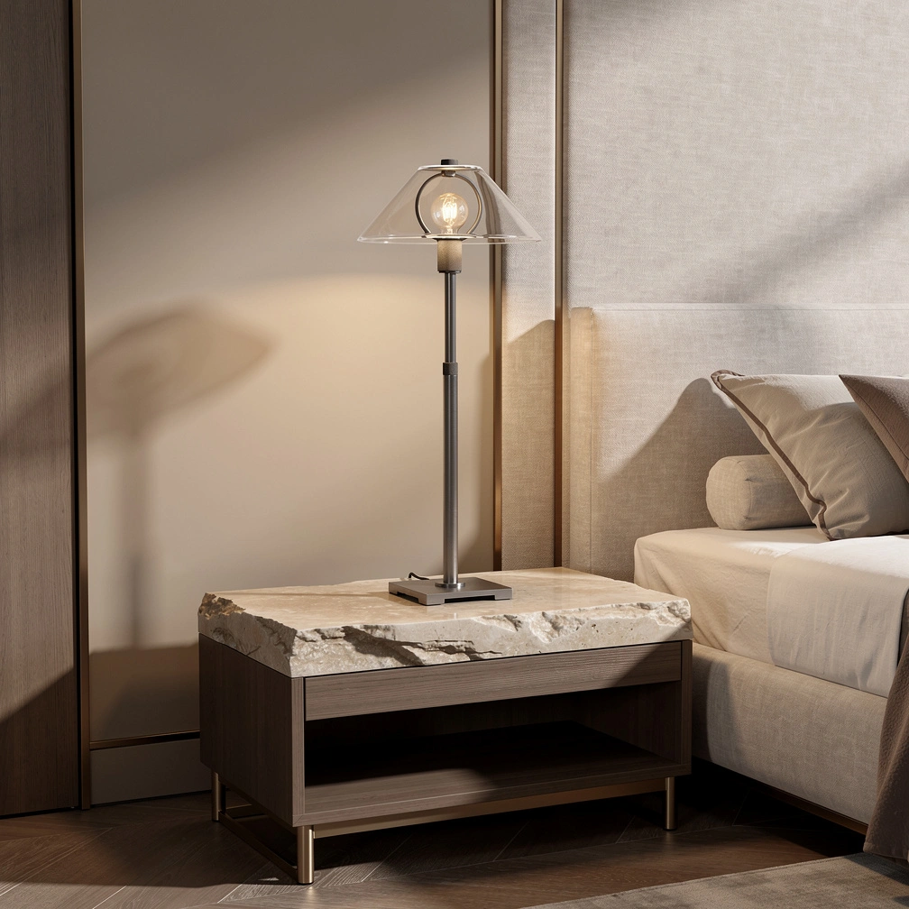 Utilitaire Glass Shade Table Lamp