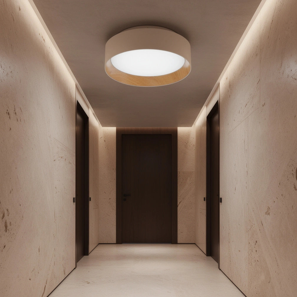 Duo Wood Ceiling Light