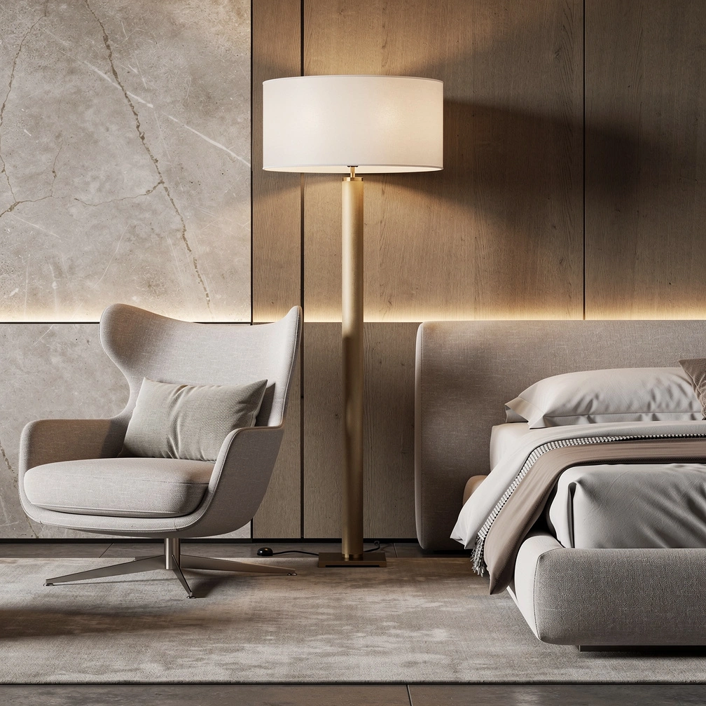Cylindrical Column Floor Lamp