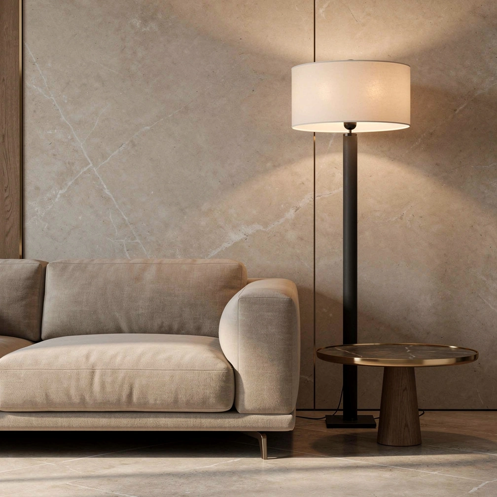 Cylindrical Column Floor Lamp