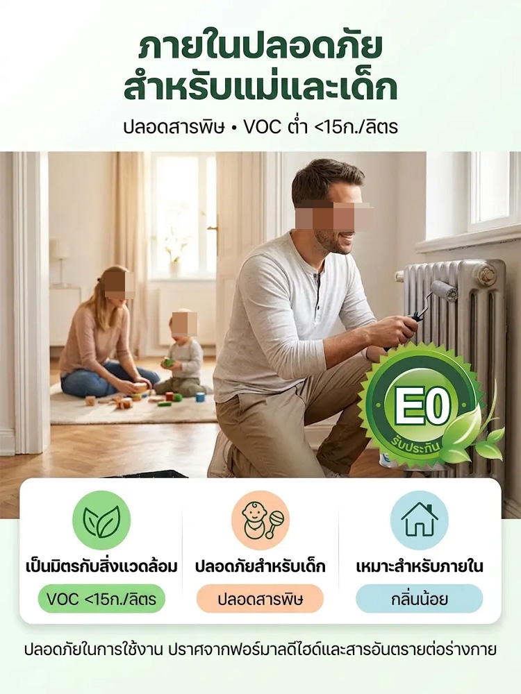 ✨【สีแห้งเร็ว เงาวาวดุจกระจก】ทนทานต่อรอยขีดข่วนระดับ 6H | ปริมาณสารระเหยต่ำ ปลอดภัยสำหรับคุณแม่และเด็ก | สะท้อนแสงสูง เหมือนกระจกจริง