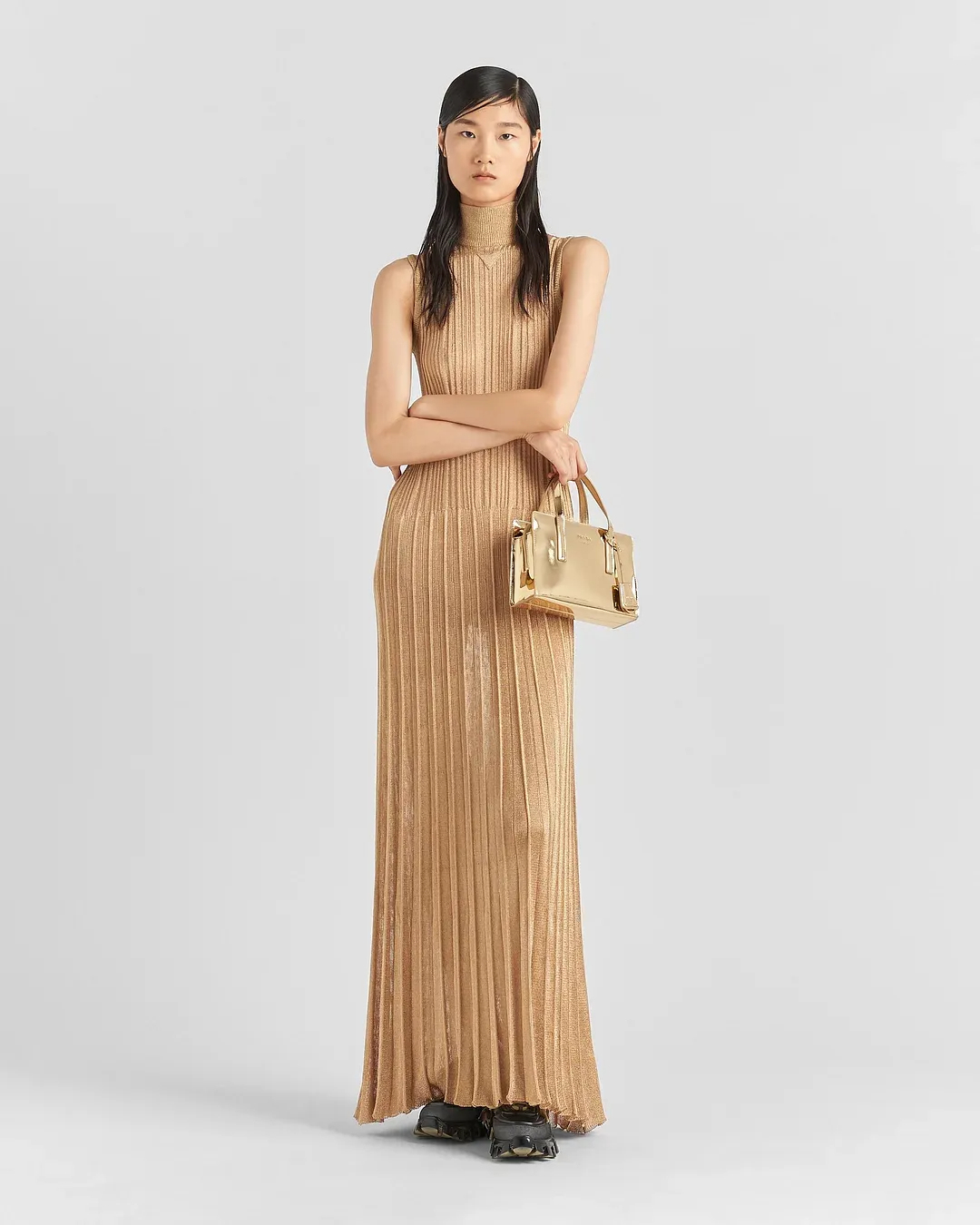 💃 富岡佳子愛用の金皮バッグ💓