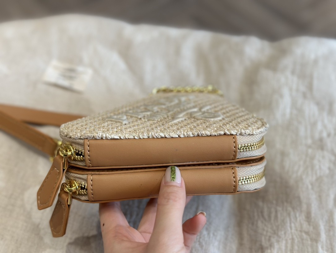 【PRADA旗艦店】プラダ わら編みバッグ クロスボディバッグ 19*13CM