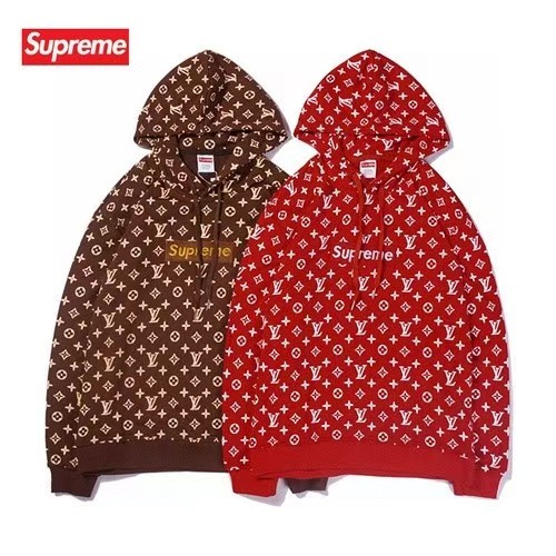 【LOUIS VUITTON x SUPREME】 パーカー 男女兼用 ご好評に付き再入荷！