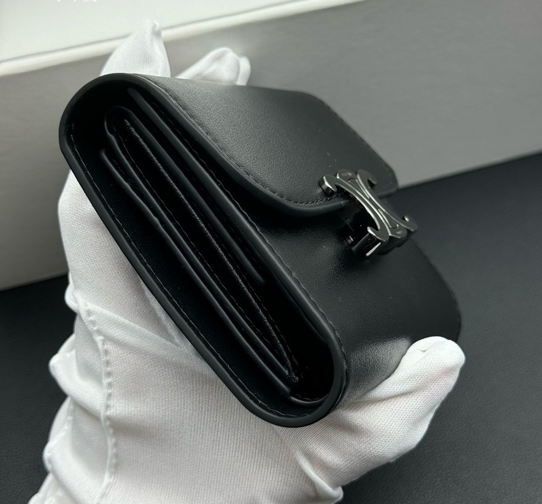 CELINE セリーヌ 凱旋門トリフォールド財布 10.5*9*3cm