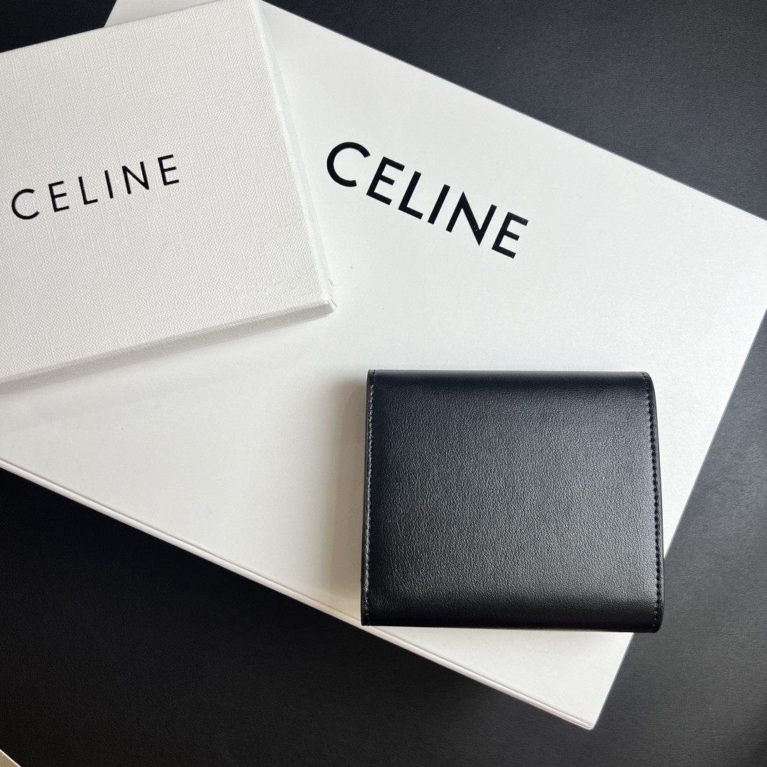 CELINE セリーヌ 凱旋門トリフォールド財布 10.5*9*3cm