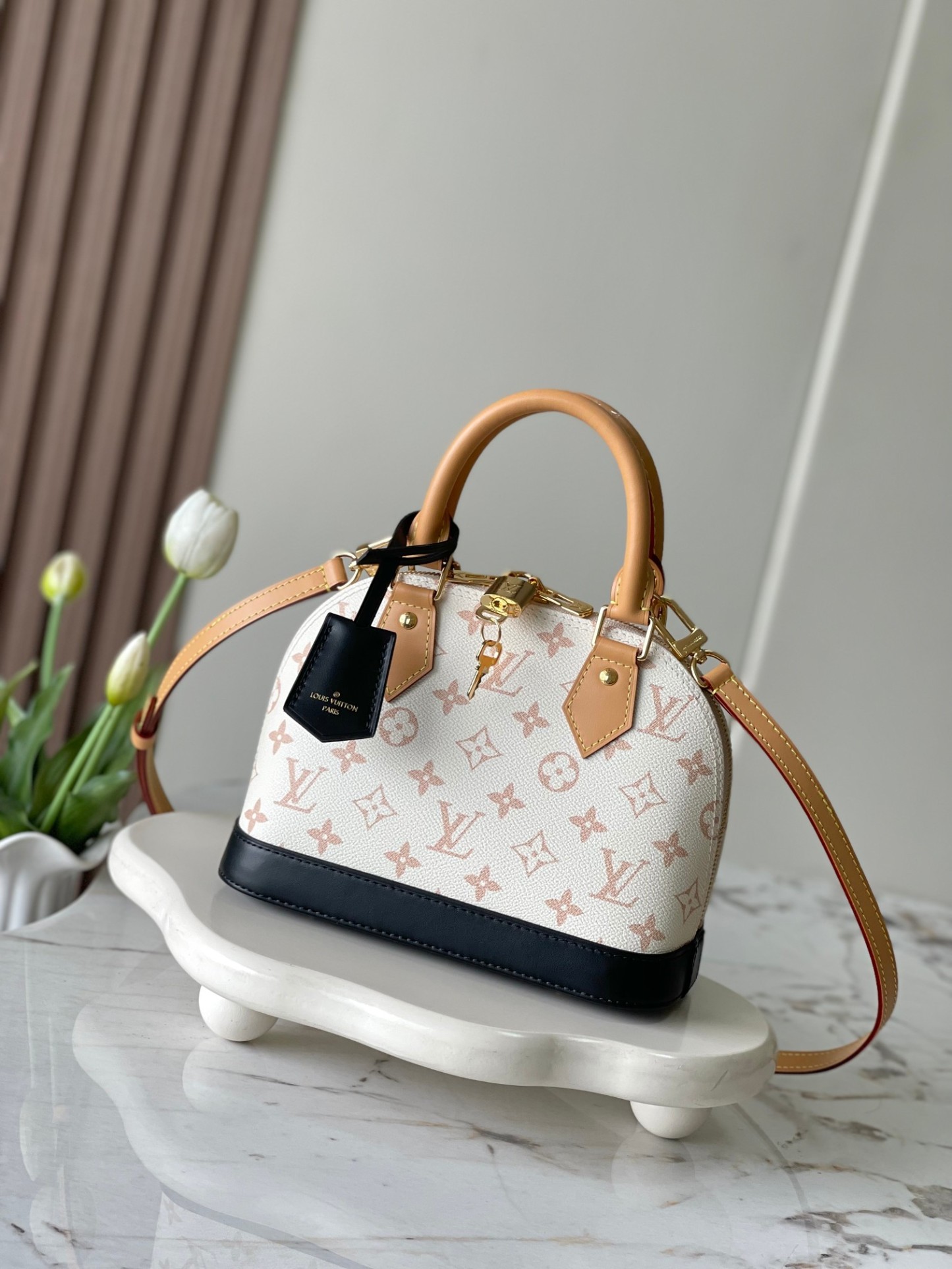 【Louis Vuitton】　ハンドバッグ　ベージュ