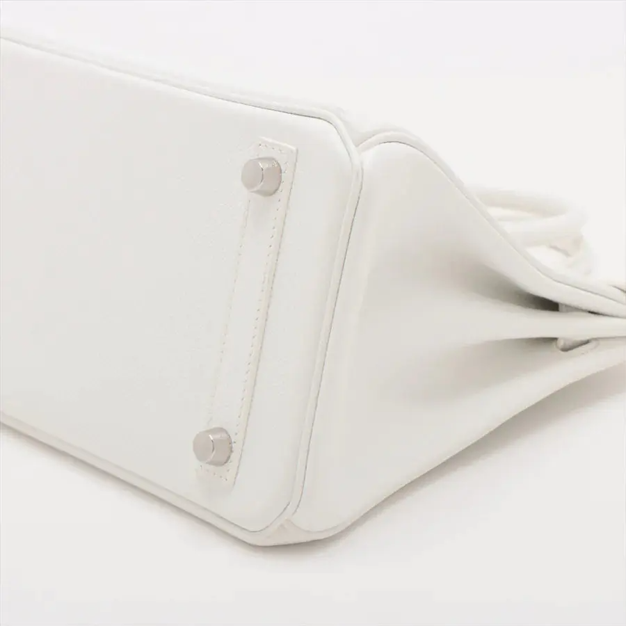 HERMES エルメス バーキン25 ヴォーエプソン ホワイト シルバー金具