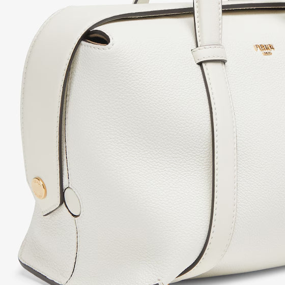 フェンディ ボストン 365    アイスホワイト レザー バッグ