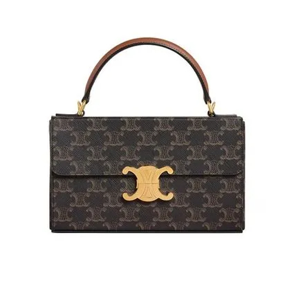 《CELINE》カーフスキン ボックス トリオンフ ★送料込★